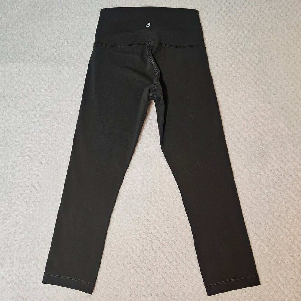 Lululemon Wunder Under Dark Olive High‑Rise Crop Luxtreme Leggings – Size 4